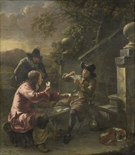 The card players, Johannes Natus, 1660