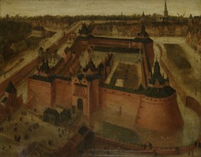 Bird's-eye View of the Vredenburg (Vredeborch) Castle in Utrecht, The Netherlands, Anonymous, c.