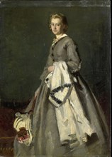 A young Woman, August Allebé, 1863