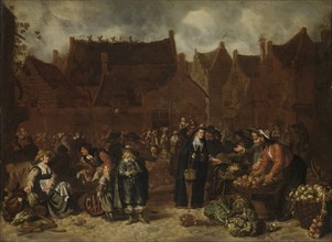 Vegetable Market, Sybrand van Beest, 1646
