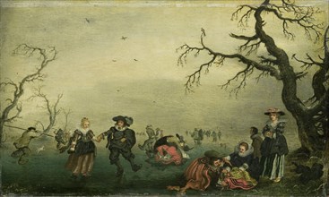 Ice Skaters, Adriaen Pietersz. van de Venne, 1625