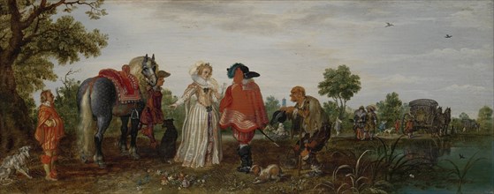 Spring (The Meeting), Adriaen Pietersz. van de Venne, 1625