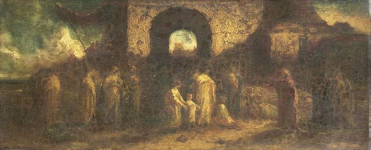 Christ blesses the children, Adolphe Joseph Thomas Monticelli, 1870 - 1886