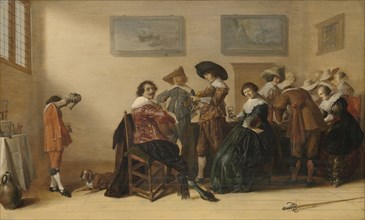 Merry company in a room, Anthonie Palamedesz., 1633