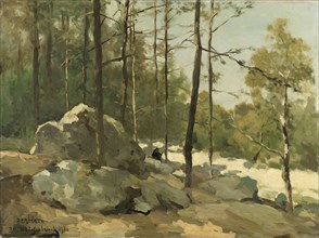 Wooded View near Barbizon, France, Johan Hendrik Weissenbruch, 1900