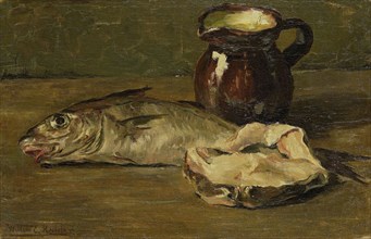 Still life with cod, Willem Roelofs (II), 1896