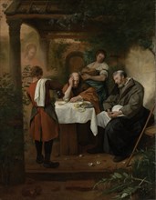The supper at Emmaus, Jan Havicksz. Steen, 1665 - 1668