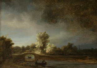 Landscape with a Stone Bridge, Rembrandt Harmensz. van Rijn, c. 1638