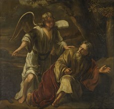 Biblical Scene, perhaps the Prophet Elijah Visited by an Angel, attributed to Ferdinand Bol, c.