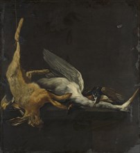 Still Life with Hare, Heron and other Birds, Elias Vonck, 1630 - 1652