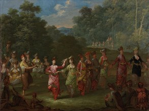 Greek Men and Women Dancing the Khorra, Jean Baptiste Vanmour, c. 1720 - c. 1737