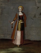 Woman from the Island of Tinos Greece, workshop of Jean Baptiste Vanmour, 1700 - 1737