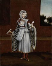 Woman from the Island of Kithnos (Thermia), Greece, workshop of Jean Baptiste Vanmour, 1700 - 1737