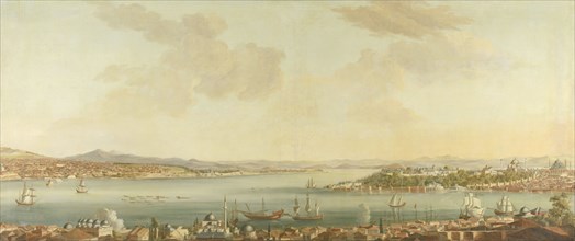 View of Constantinople (Istanbul) and the Seraglio from the Swedish Legation in Pera, Turkey,