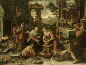 The Rich Man and Poor Lazarus, copy after Jacopo Bassano, 1544 - 1700