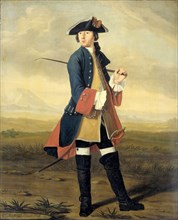 Portrait of Ludolf Backhuysen II, Painter, in the Uniform of the Dragoons, Tibout Regters, 1748