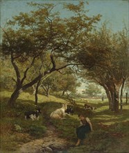 Goatherd, Gerard Bilders, 1864