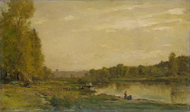 Landscape on the Oise France, Charles FranÃ§ois Daubigny, 1872