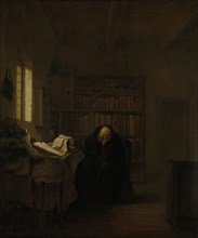 A Scholar in his Study (The Old Savant), Salomon Koninck, 1635 - 1656
