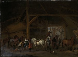 A Horse Stable, Philips Wouwerman, 1650 - 1668