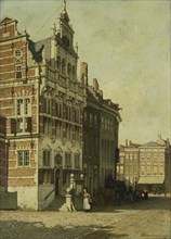 The town hall the Hague, The Netherlands, Johannes Christiaan Karel Klinkenberg, c. 1875 - c. 1907