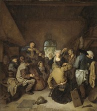 Music-making and Dancing Peasants (A Musical Entertainment), Cornelis Pietersz. Bega, 1650 - 1664