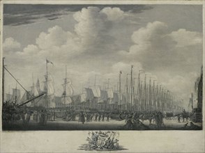 Manning the Fleet in the Harbor of Flushing, 1804, Engel Hoogerheyden, Jacob Schwartzenbach, 1804 -