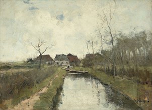 Cottage on a ditch, Anton Mauve, 1870 - 1888