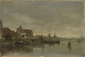 The Schreierstoren in Amsterdam, The Netherlands, Jacob Maris, 1879 - 1881
