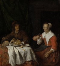 Man and Woman at a Meal, GabriÃ«l Metsu, 1650 - 1660