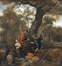 Erysichthon selling his daughter, Jan Havicksz. Steen, 1650 - 1660