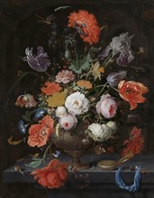 Still Life with Flowers and a Watch, Abraham Mignon, c. 1660 - c. 1679