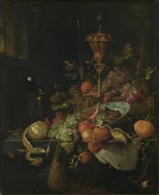 Still Life with Fruit and a Cup on Cock's Legs, Abraham Mignon, 1660 - 1679