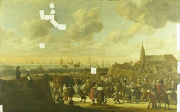Departure of Charles II, King of England, from Scheveningen, 2 June 1660, Cornelis Beelt, 1660 -