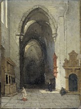 Interior of the cathedral in Trier, Johannes Bosboom, 1870 - 1880