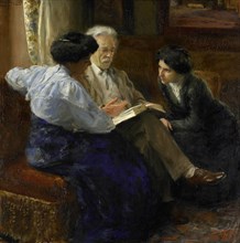Alphons Marie Antoine Joseph Grandmont (1837-1909). Second husband of the painter, giving lessons