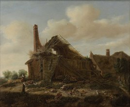 Farmhouse in ruins, Emanuel Murant, 1650 - 1700