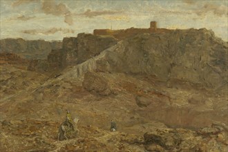 Mountain Landscape in Egypte, Marius Bauer, 1880 - 1922