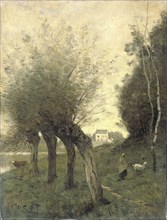Landscape with Pollard Willows, Camille Corot, 1840 - 1875