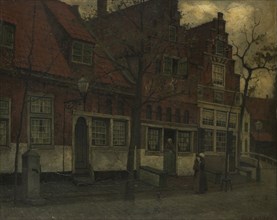 Houses in the Breedstraat in Enkhuizen, The Netherlands, Eduard Karsen, 1885 - 1900