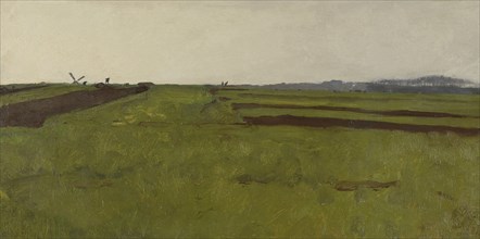 Landscape with fields, Willem Witsen, 1885 - 1922