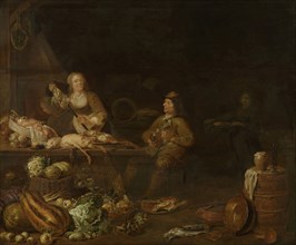 Kitchen Interior, Jan Olis, 1645