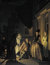 Scene from Lubbert Lubbertze, ennobled peasant, an imitation by M. van Breda of George Dandin by