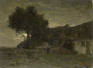 House in evening light, Théophile de Bock, c. 1870 - c. 1904