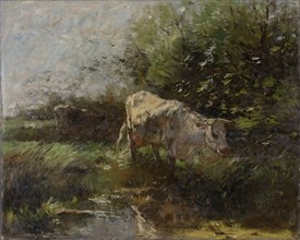Meadow with cows, Willem Maris, c. 1880 - c. 1910