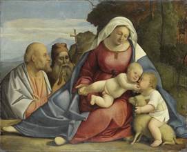 Virgin and Child with young John the Baptist, Saints Peter and Antony Abbot, Anonymous, c. 1515