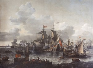 The battle on the Zuiderzee, 1573, The Netherlands, Jan Theunisz. Blanckerhoff, Johannes Kinnema,