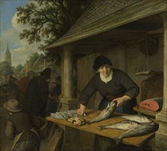 The fishwife, Adriaen van Ostade, 1672