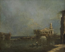 Laguna near Venice Italy, attributed to Francesco Guardi, 1740 - 1800