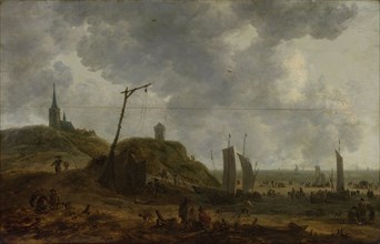 Beach at Katwijk, The Netherlands, Adriaen van der Kabel, 1650 - 1670